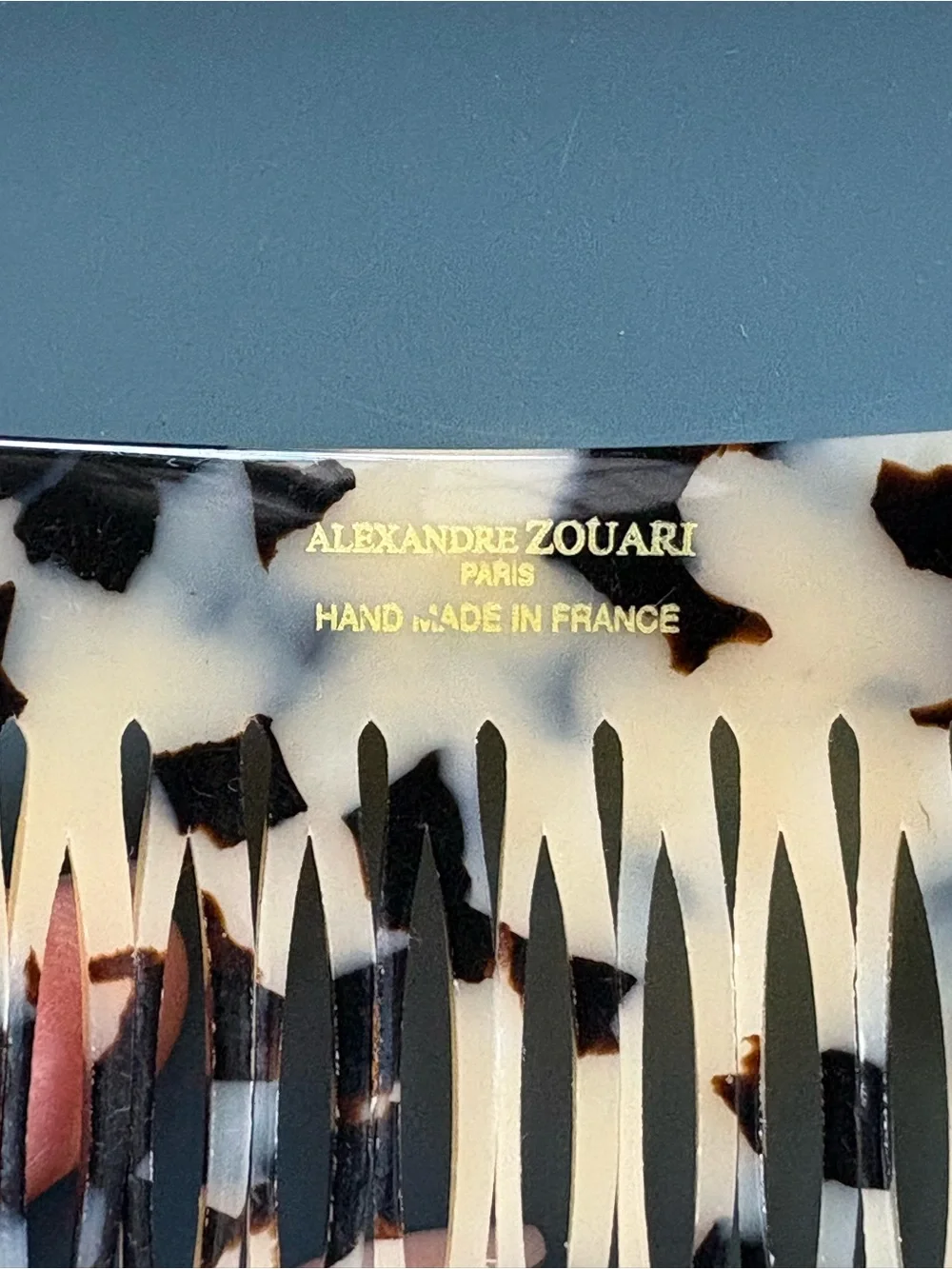 Alexandre Zouare Paris Tortoiseshell Hair Comb Set 2 hand made Ivory Tortoise